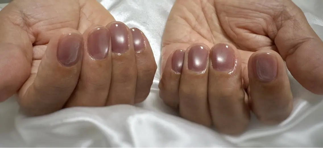 ネイル マグネットネイル ピンク ハンドネイル Amule nailのネイルデザイン
