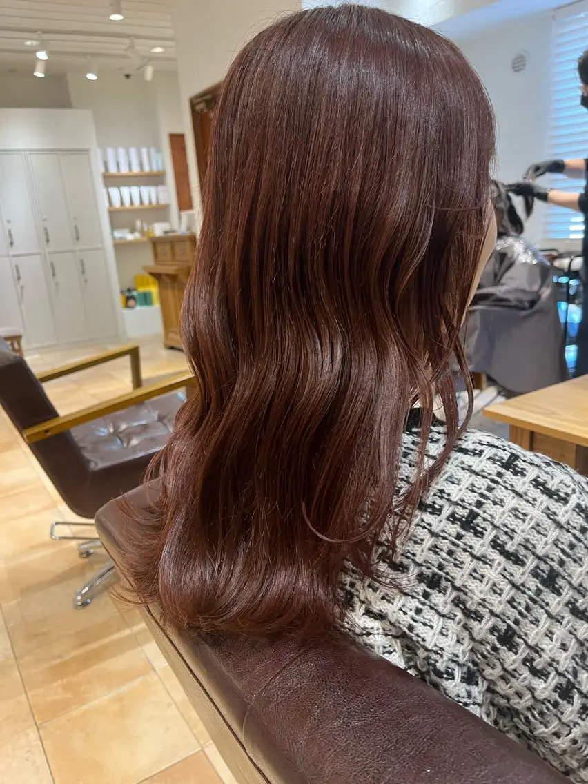ミディアム カラー ブラウンカラー ピンクカラー ピンクブラウン カット ヘアカラー トリートメント 🌈透明感カラー🌈 🌟吉田祐介🌟のヘアスタイル