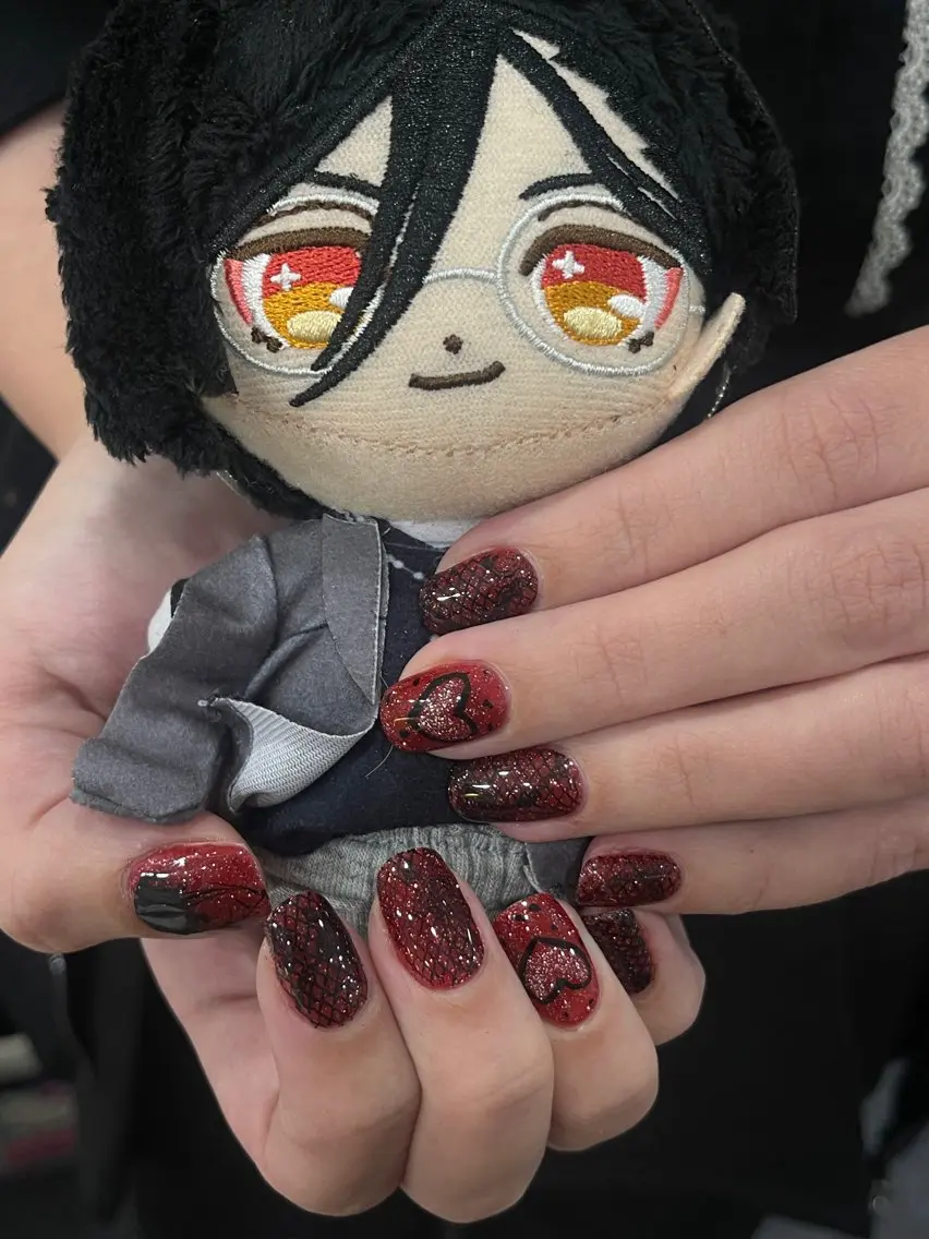 ネイル ボルドー ブラウン チークネイル ドット フットネイル ハンドネイル Rin Rinのネイルデザイン