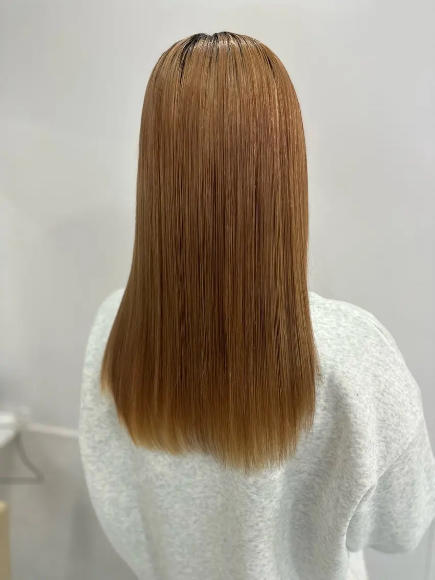 ロング パーマ カット 縮毛矯正 髪質改善/縮毛矯正 /レイヤーカット岡部のヘアスタイル