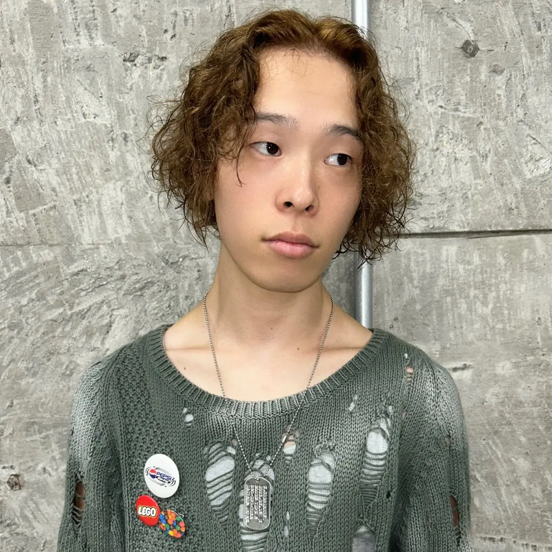 セミロング カラー パーマ ヘアアレンジ メンズ 新高円寺 Miranoのヘアスタイル