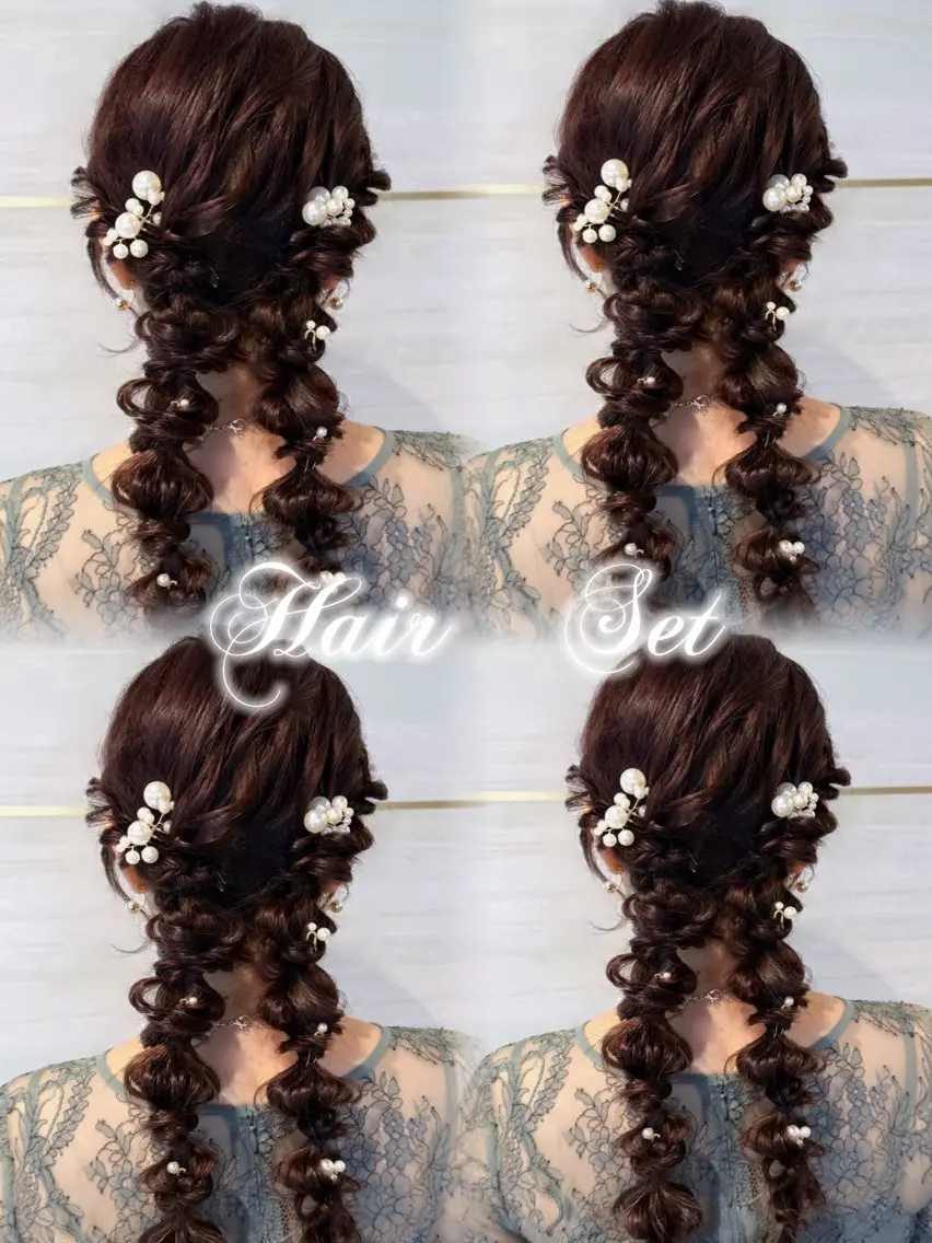 ロング ヘアアレンジ 結婚式・ブライダル 🩰艶髪ワンカラー／ 大宮/はるあ🩰🏹のヘアスタイル