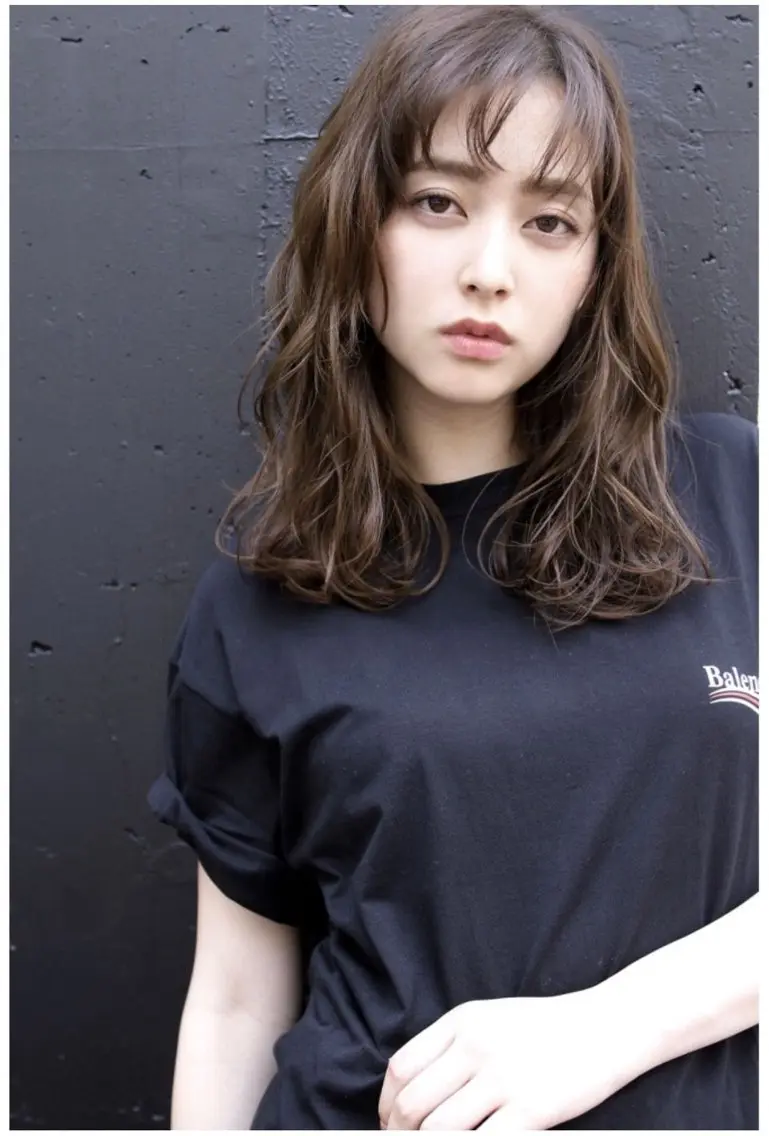セミロング パーマ セミロングパーマ 白髪染め 解決‼️のヘアスタイル