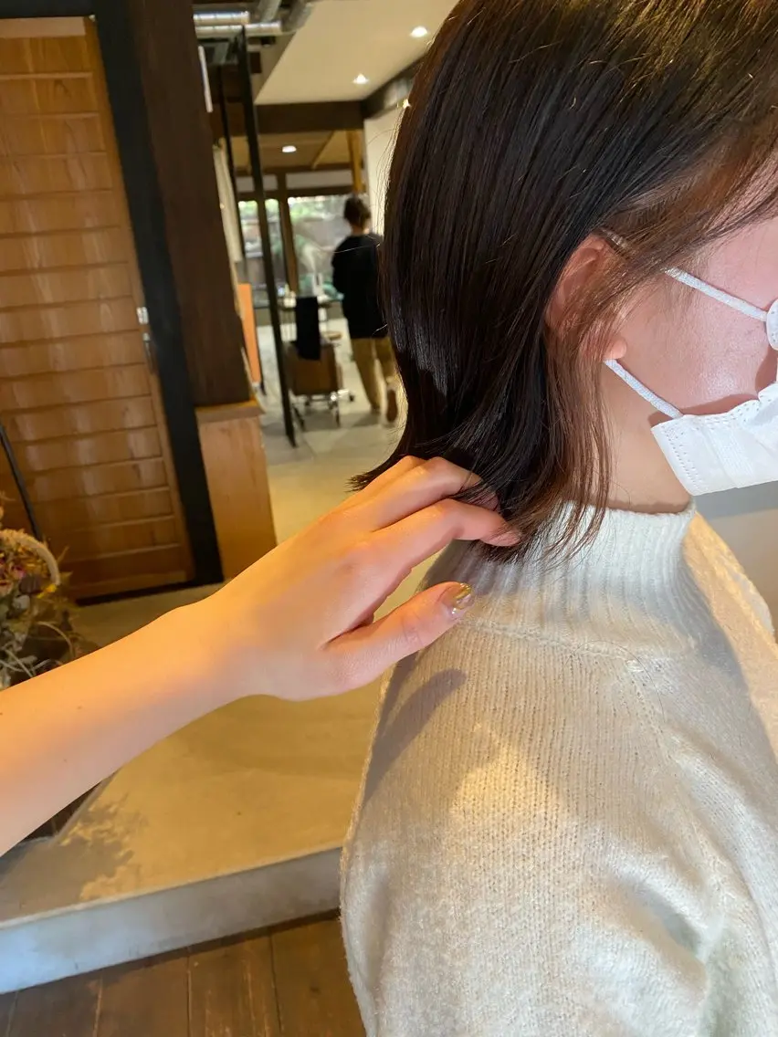 ショート カラー ブラウンカラー インナーカラー オレンジ ヘアカラー 【novem】 Miyukiのヘアスタイル