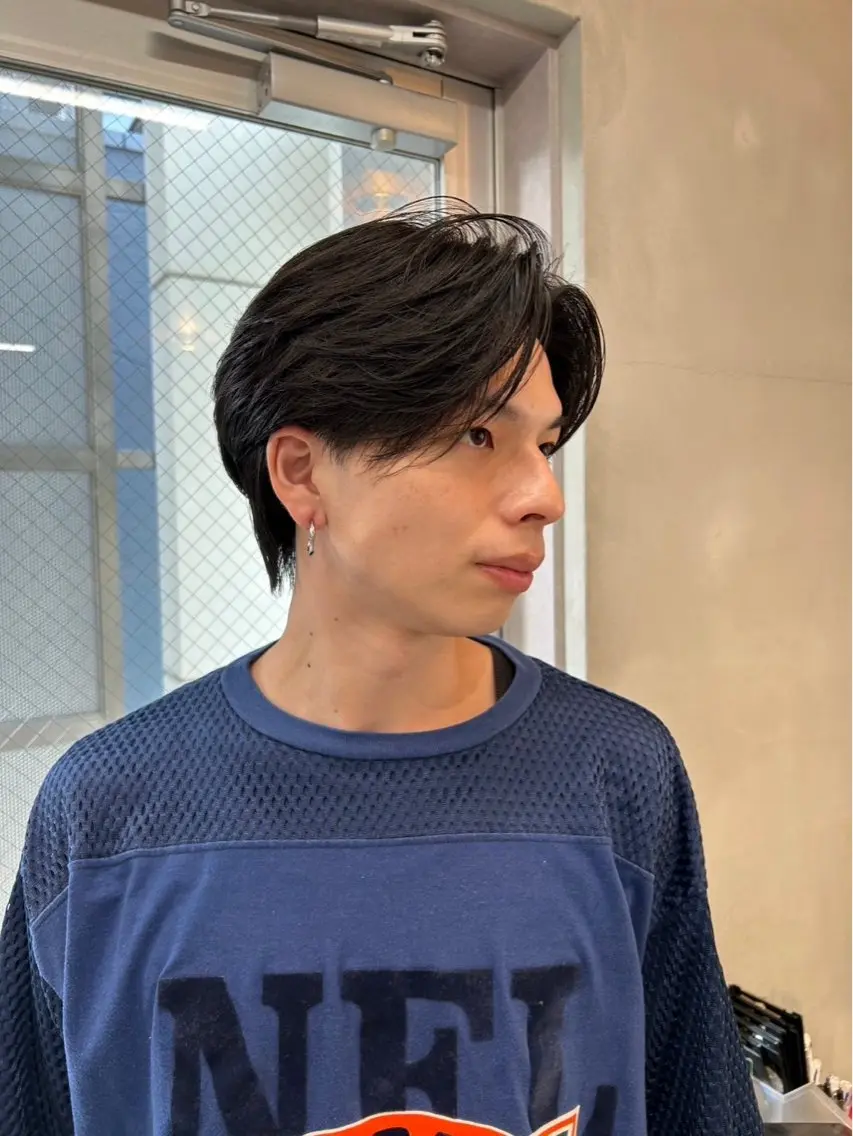 メンズ レイヤーカット 暖色カラーayuのヘアスタイル