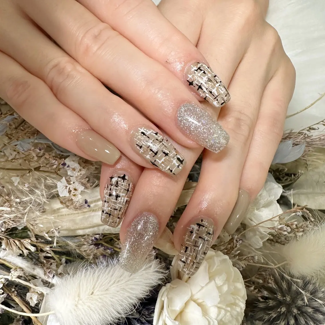ネイル スカルプネイル シンプルネイル ハンドネイル Le'a シズカのネイルデザイン