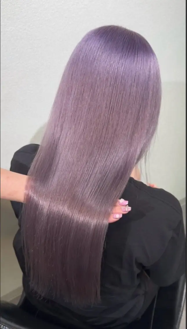 ロング 【ピンク/ラベンダー 】mao🐩💜のヘアスタイル
