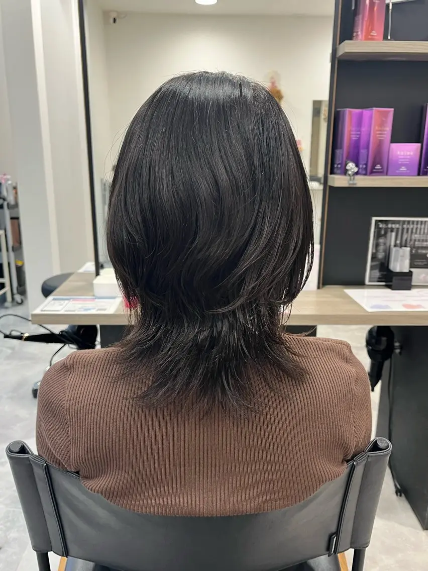 セミロング カット Yumi/艶髪/ 透明感カラー🤍のヘアスタイル