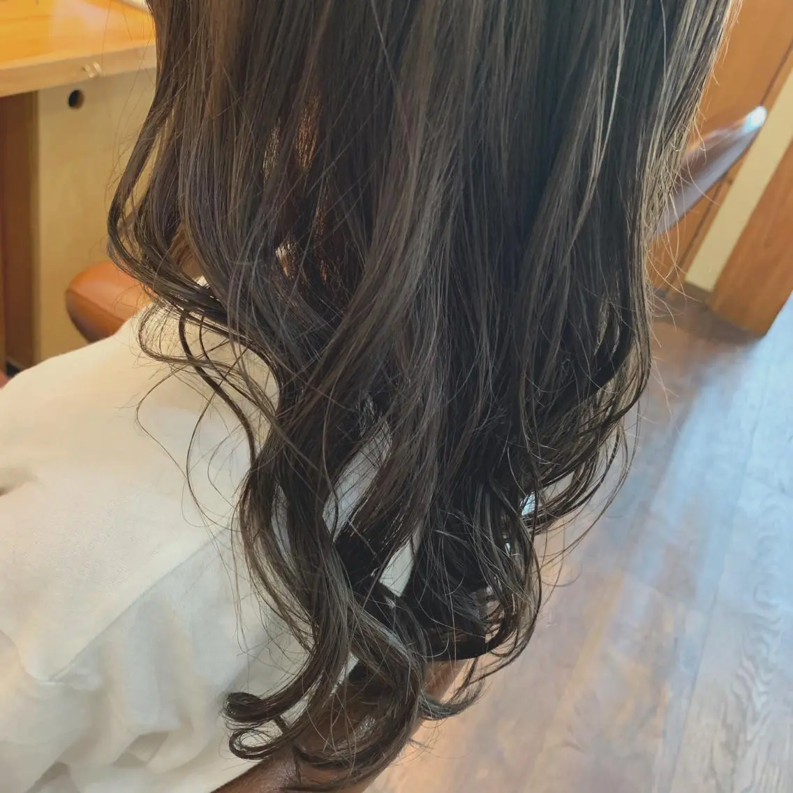 ロング カラー アッシュ アッシュグレー アッシュグレージュ グレージュ mizuho .のヘアスタイル