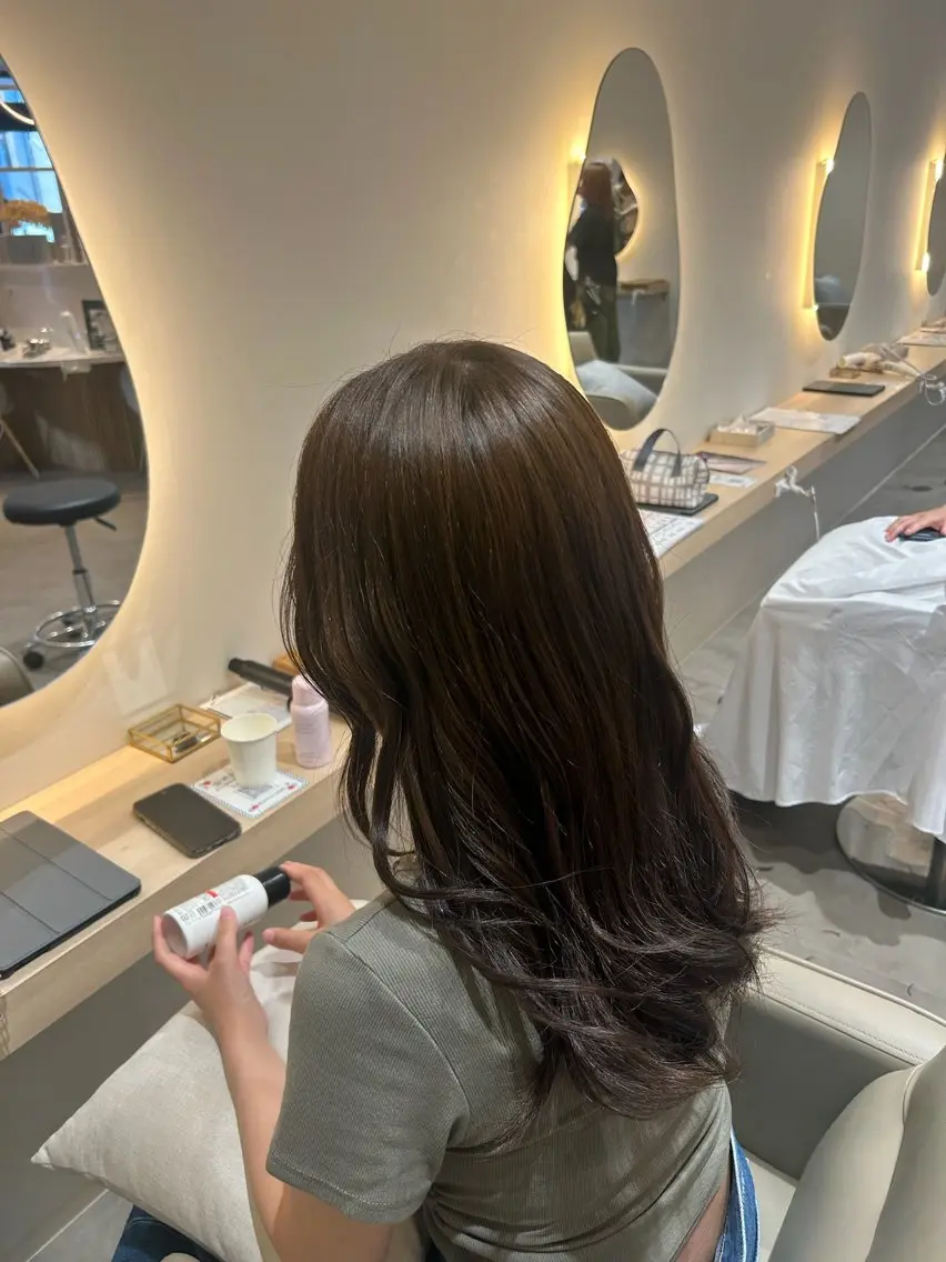 セミロング ヘアカラー トリートメント aiko🥣🧚🏻 【blanc】のヘアスタイル