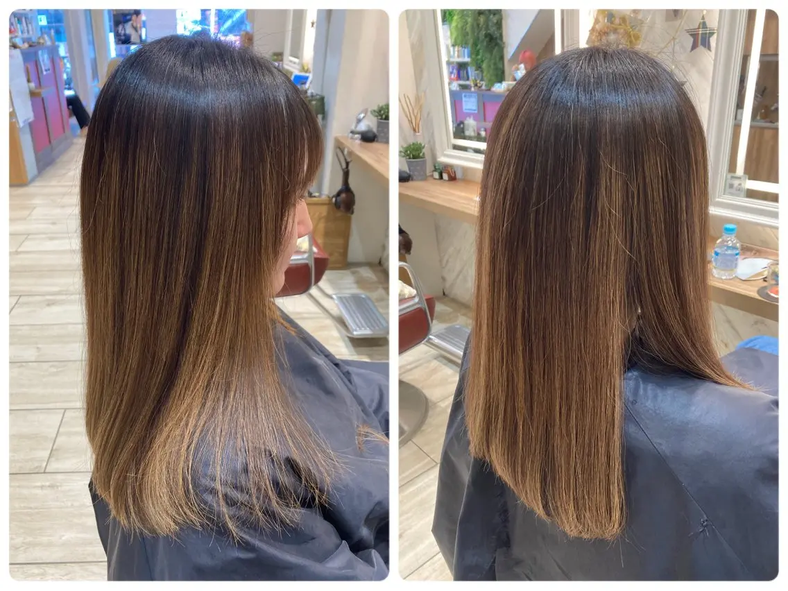 セミロング カット ヘアカラー 縮毛矯正 トリートメント ヘッドスパ ヘアセット あやか 白髪ぼかしハイライトのその他イメージ