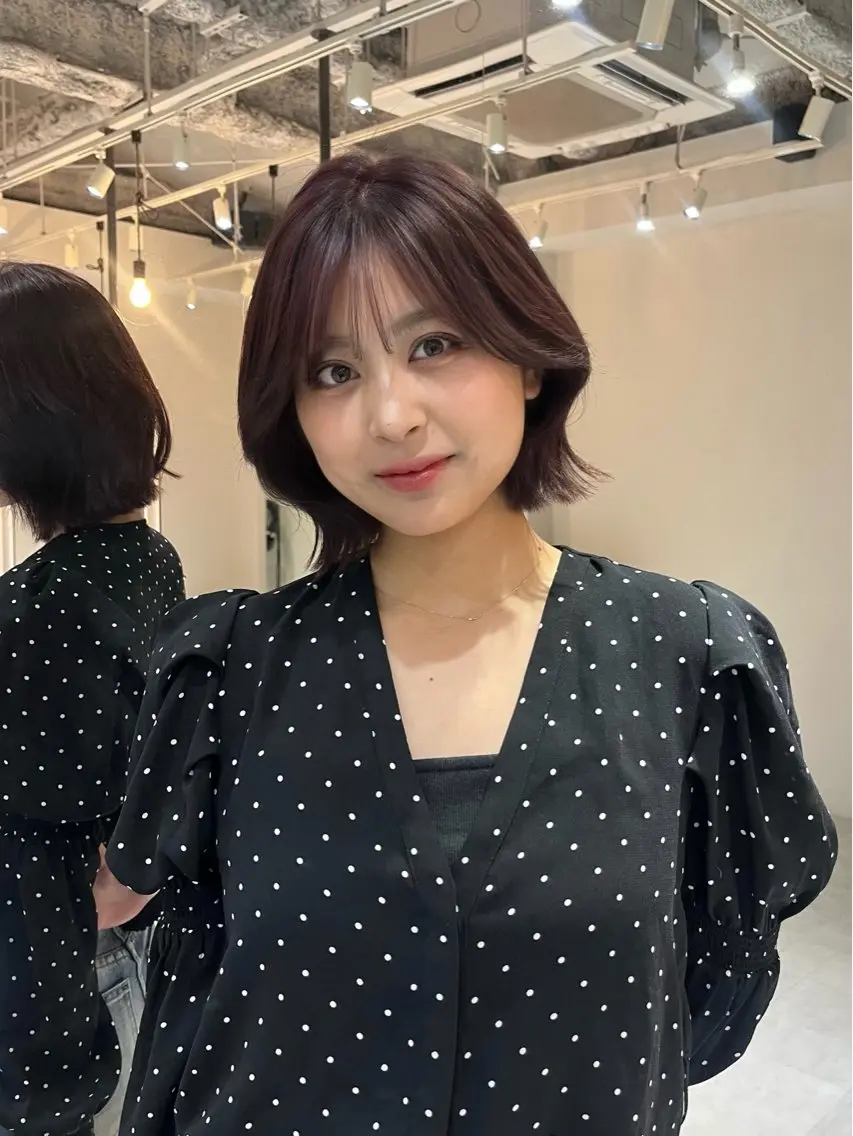 ショート カラー 透明感カラー くびれヘア ヘアカラー トリートメント 透明感カラー/京都/ yuinaのヘアスタイル