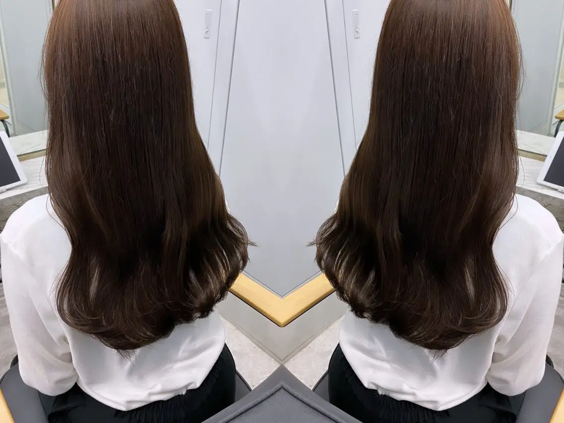 ロング カット ヘアカラー トリートメント AKANE 【zina新宿】のヘアスタイル