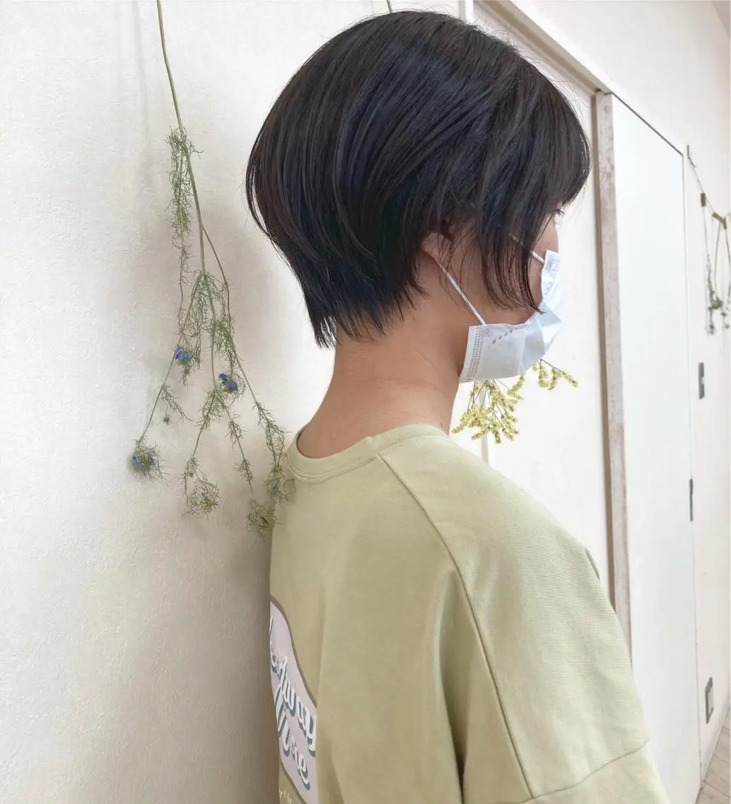 ショート 切りっぱなしボブ ショートボブ ハンサムショート 丸みショート ボブ カット トリートメント 初めてのショート お任せください✂️のヘアスタイル