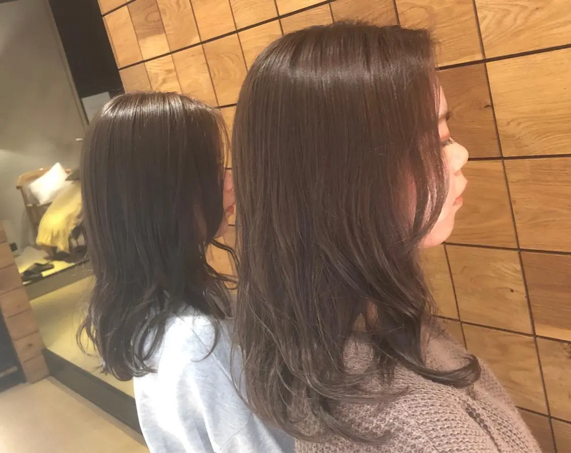 ロング カラー パーマ RICHAIR 山﨑 直也のヘアスタイル