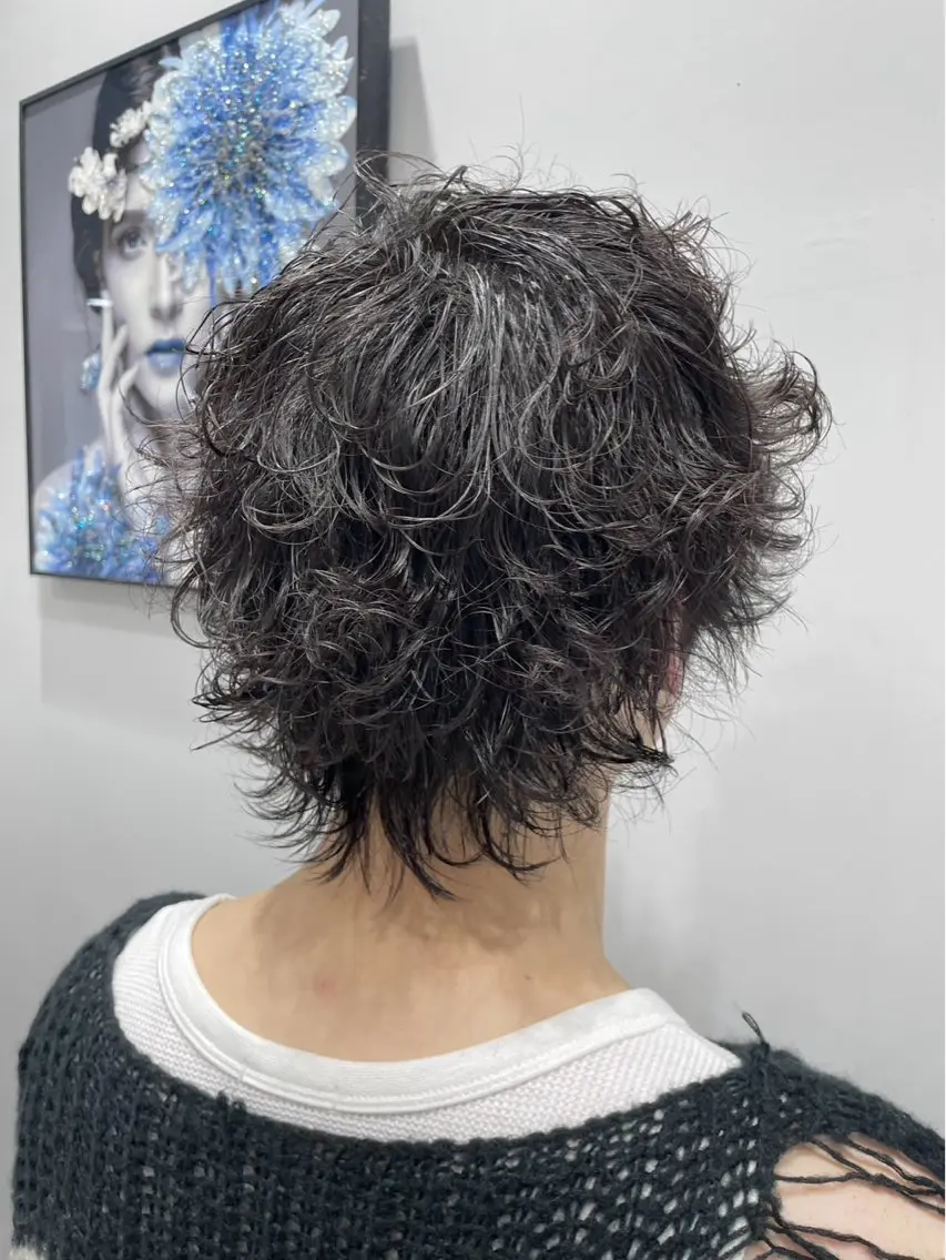 パーマ メンズ カット パーマ ワダ モエナのヘアスタイル