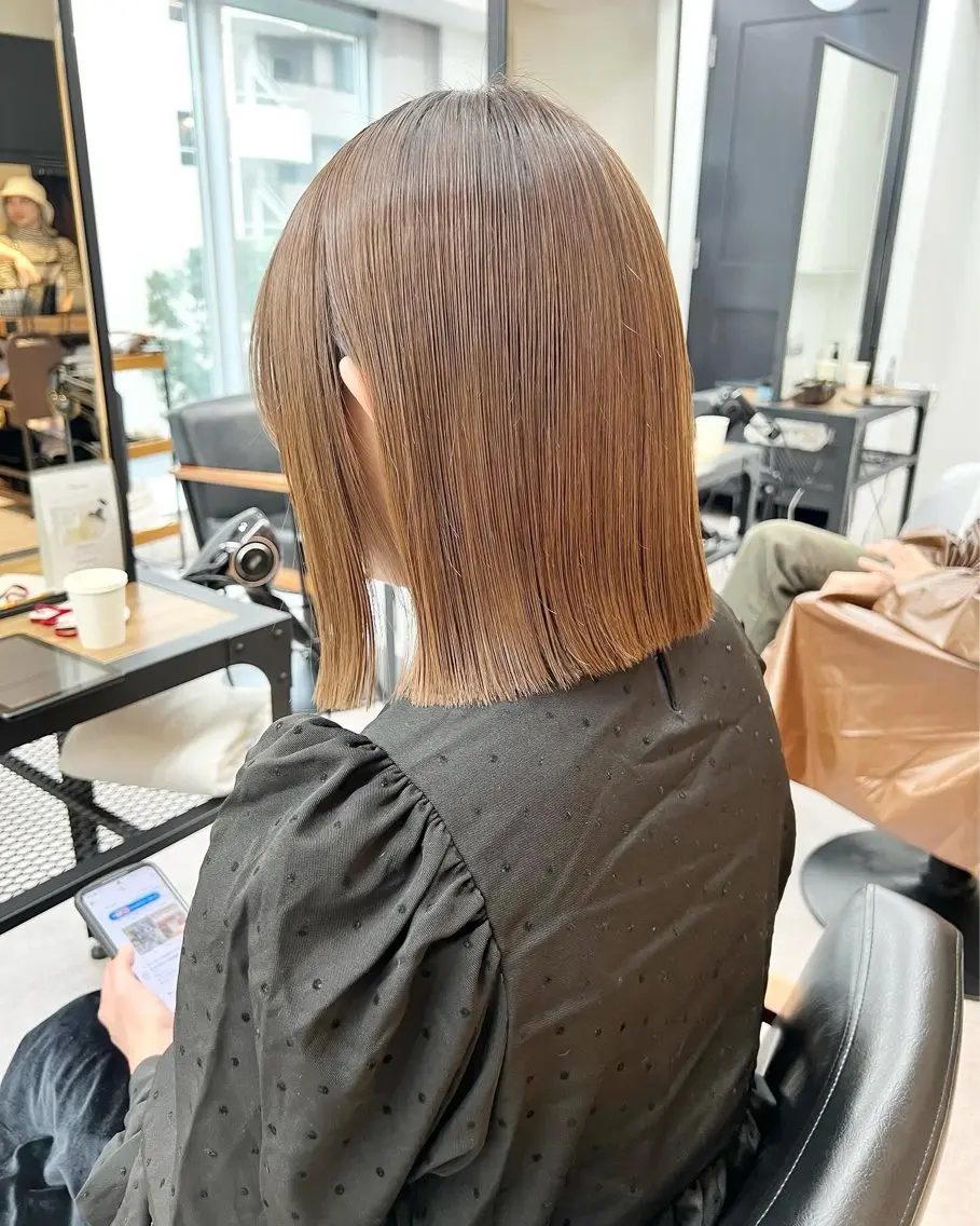 ショート カラー ベージュカラー ボブ ヘアカラー 🐻‍メンズパーマ 特化sota🐻‍のヘアスタイル