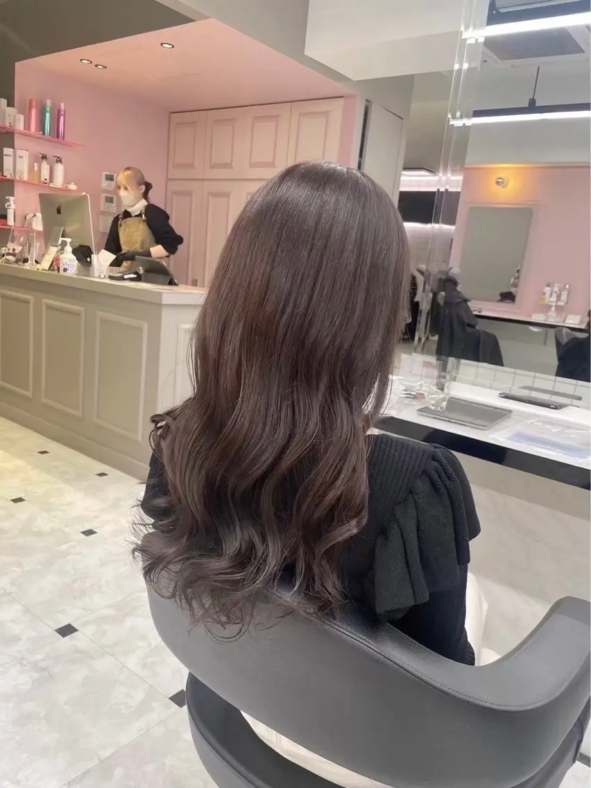 ロング カラー ヘアアレンジ ブラウンカラー 透明感カラー 艶髪/韓国レイヤー 🤍Houtoのヘアスタイル