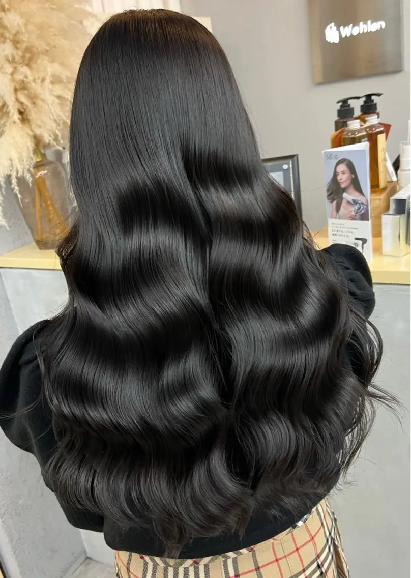 ロング カット ヘアカラー トリートメント ヘアセット プル艶職人/ にしものヘアスタイル