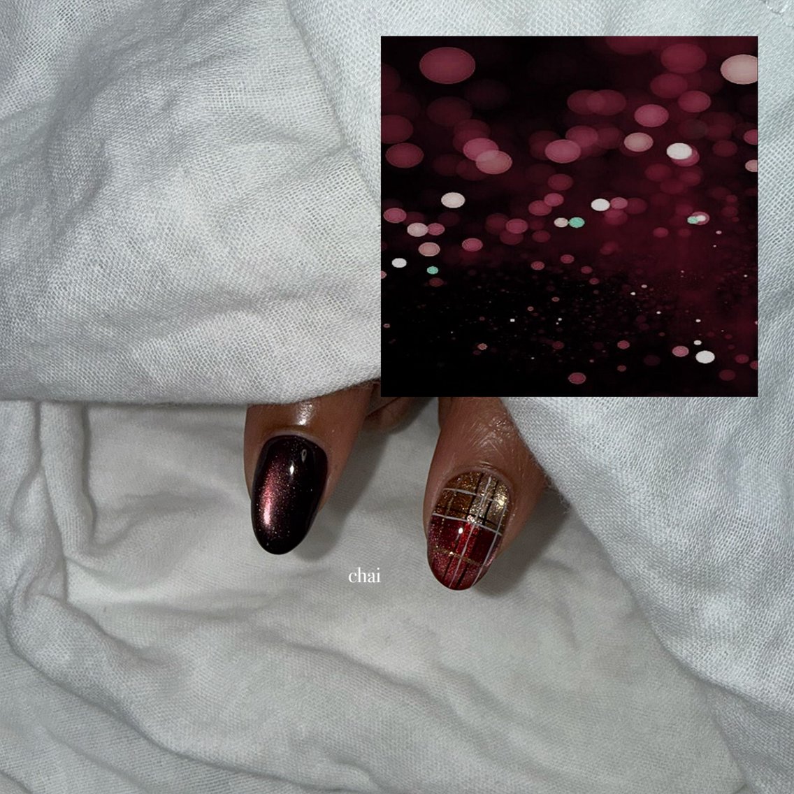 ネイル ジェルネイル マグネットネイル パラジェル ハンドネイル chai nail + eye📍鶴橋のネイルデザイン