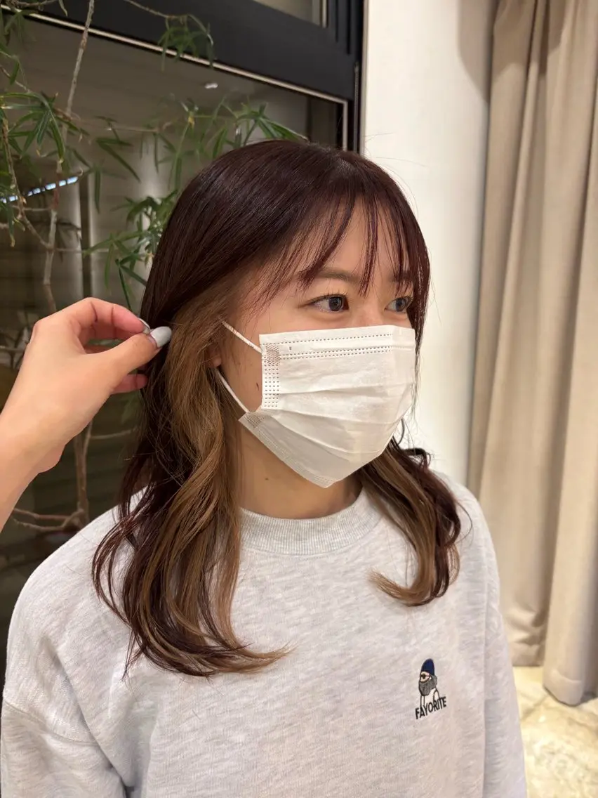 ミディアム カラー ヘアカラー NAVY/ Miharuのヘアスタイル