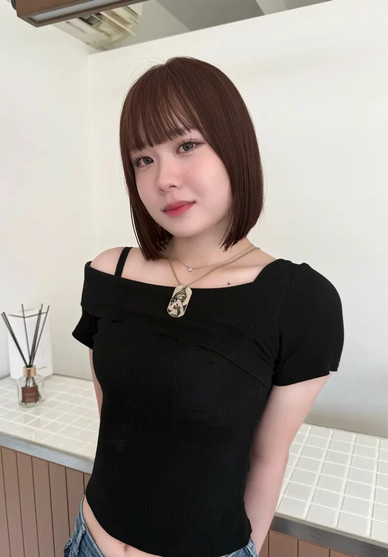 ミディアム ボブ 宮嶋 蓮のヘアスタイル