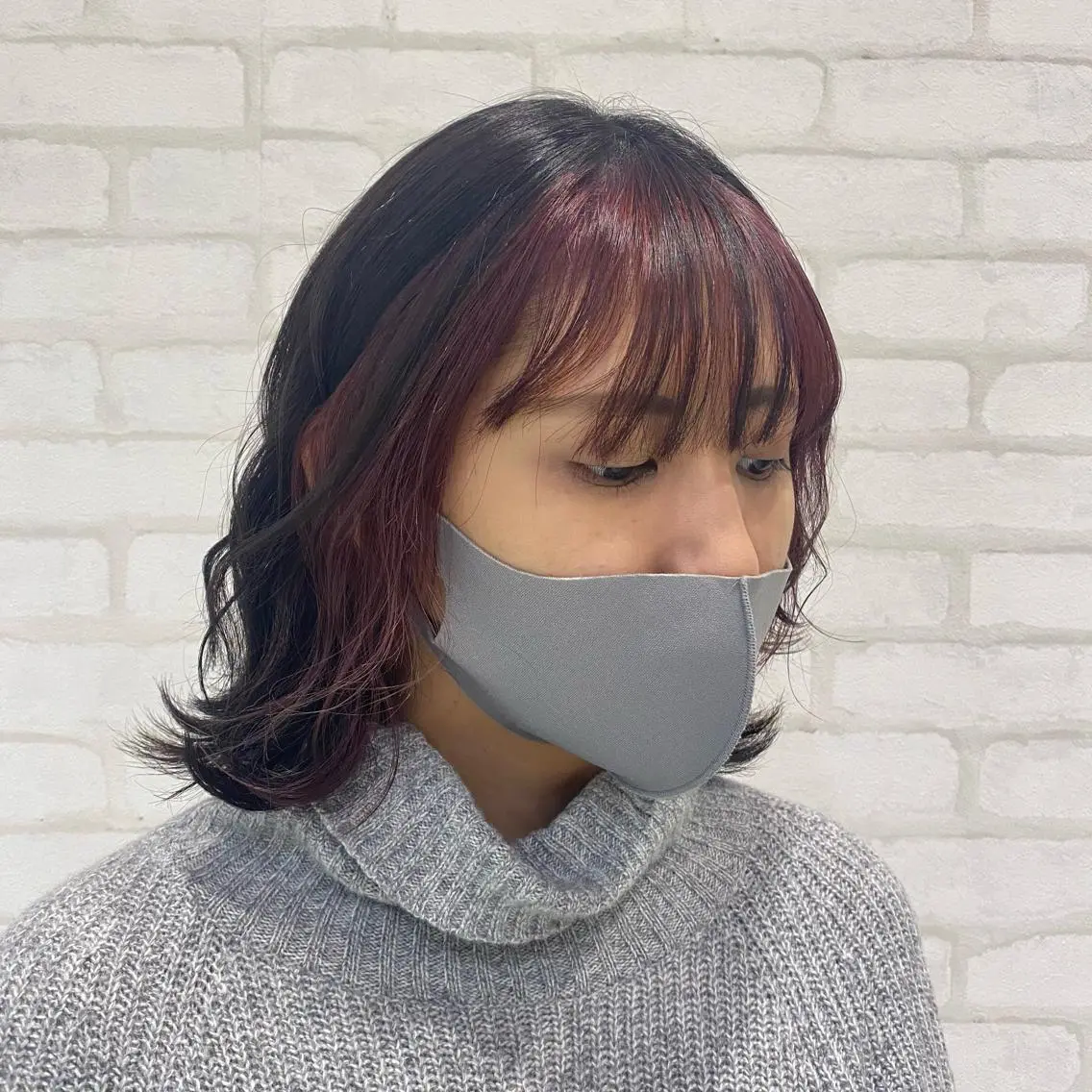ミディアム カラー パーマ ミストバング  フェイスフレーミング ULTOWA/銀座 ERIのヘアスタイル