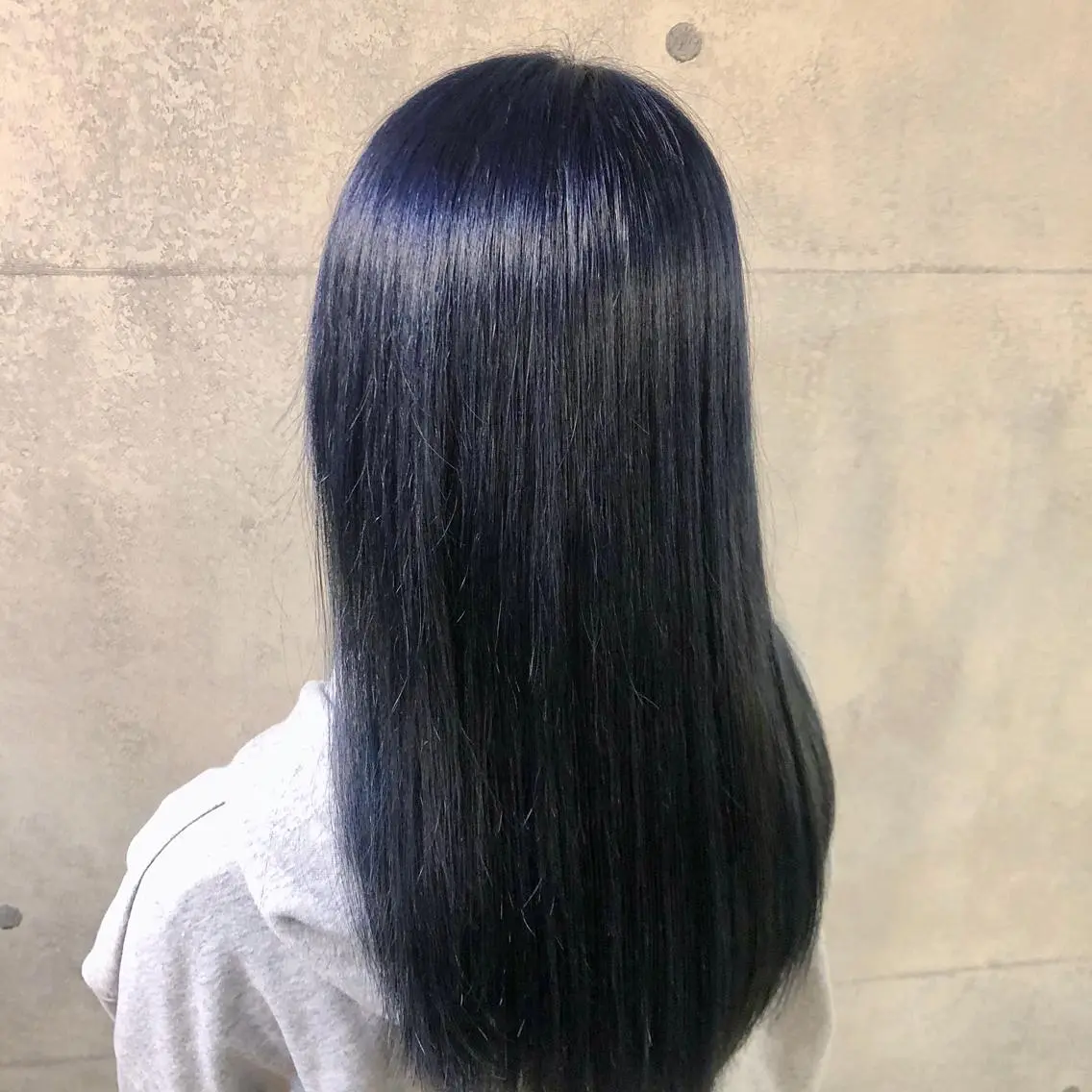 ロング カラー 黒髪 ブリーチ ブルーカラー ブルーブラック 髪質改善/ブリーチ /長山遼太郎のヘアスタイル