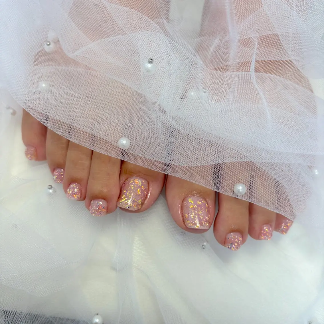 ネイル フットネイル キラキラネイル フットネイル Nail Salon noiのネイルデザイン