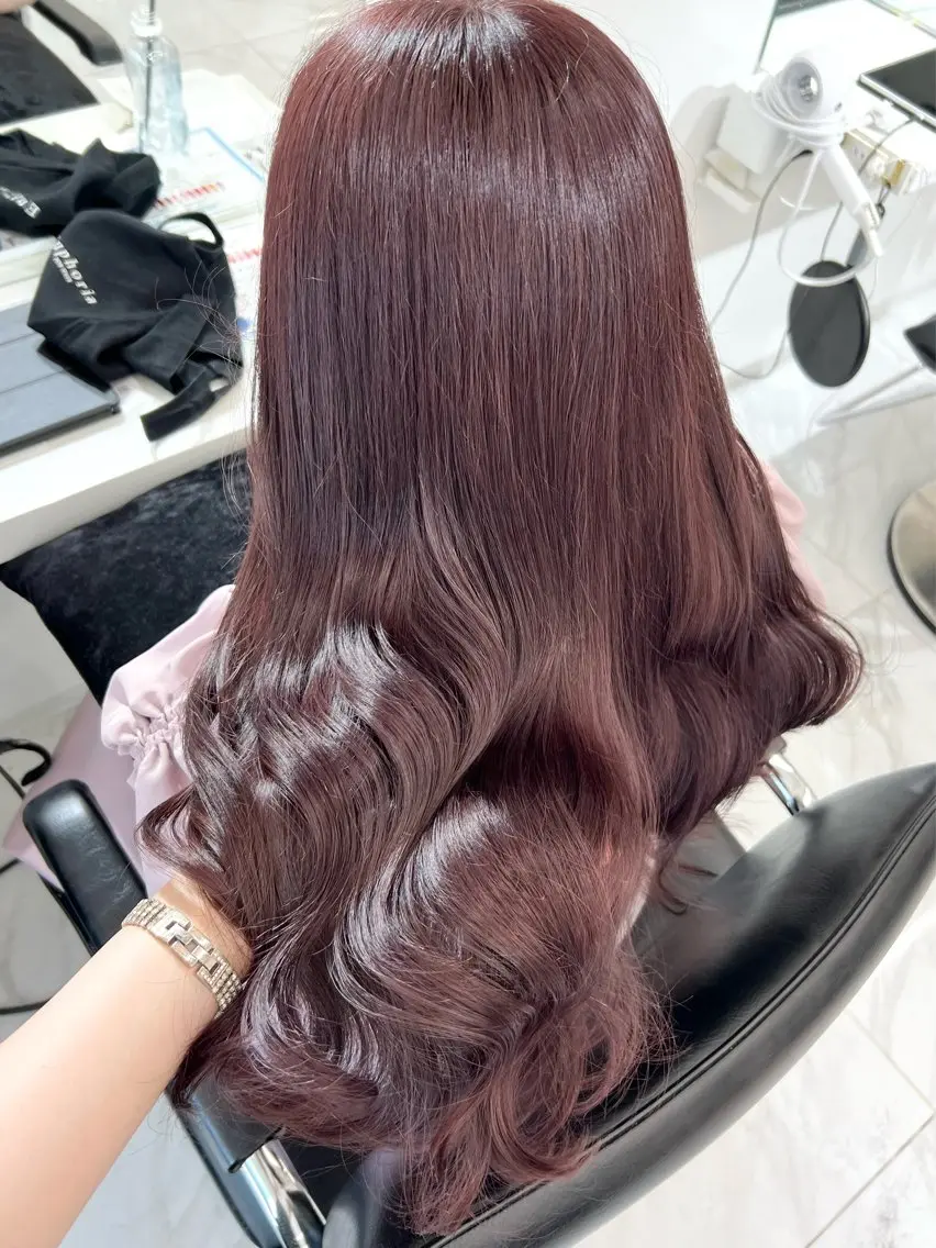 セミロング カラー ブリーチ ラベンダーカラー ブリーチなしカラー ピンクカラー ピンクラベンダー ヘアカラー トリートメント 盛れる顔周り🤍渋谷 Risa🎀のヘアスタイル