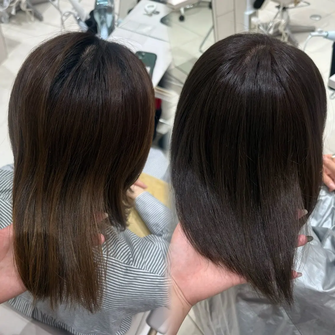ミディアム カラー 内田 志乃のヘアスタイル