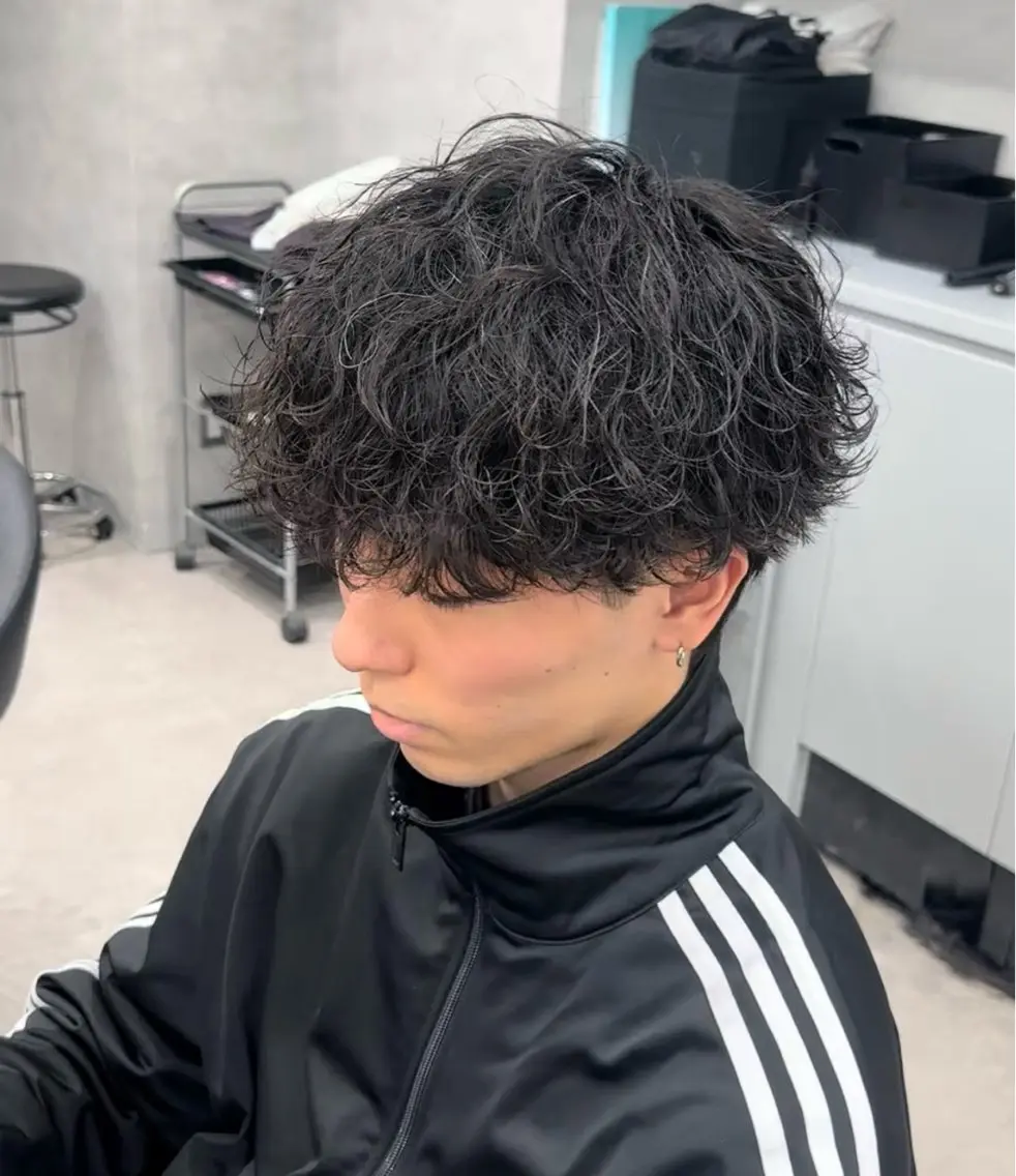 ショート カラー パーマ ハイライトカラー メッシュ ハイライト ショートヘア 縮毛矯正 福井祥太／海外風 /プードルパーマのヘアスタイル