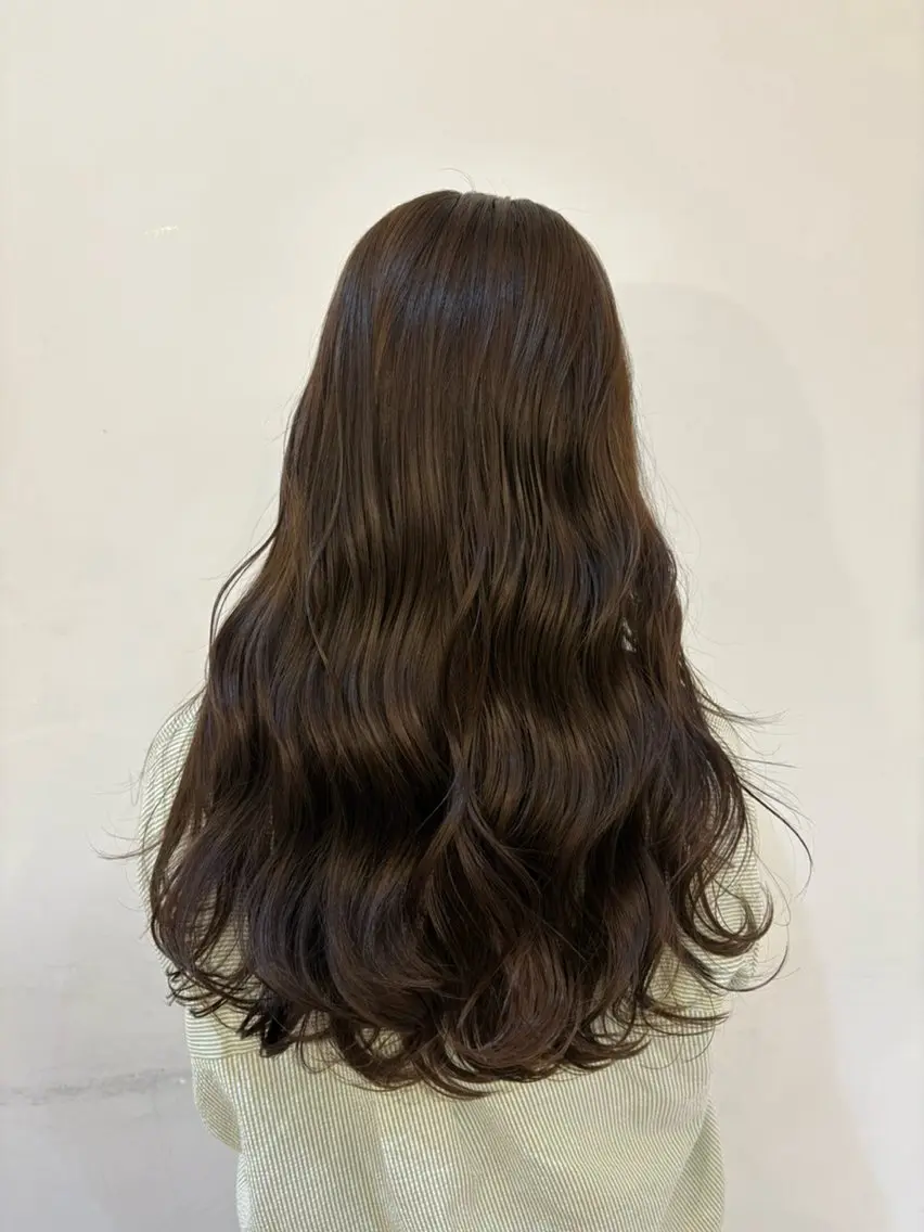 ロング ヘアカラー トリートメント miyu/ヘアセット ブリーチモデル募集中のヘアスタイル