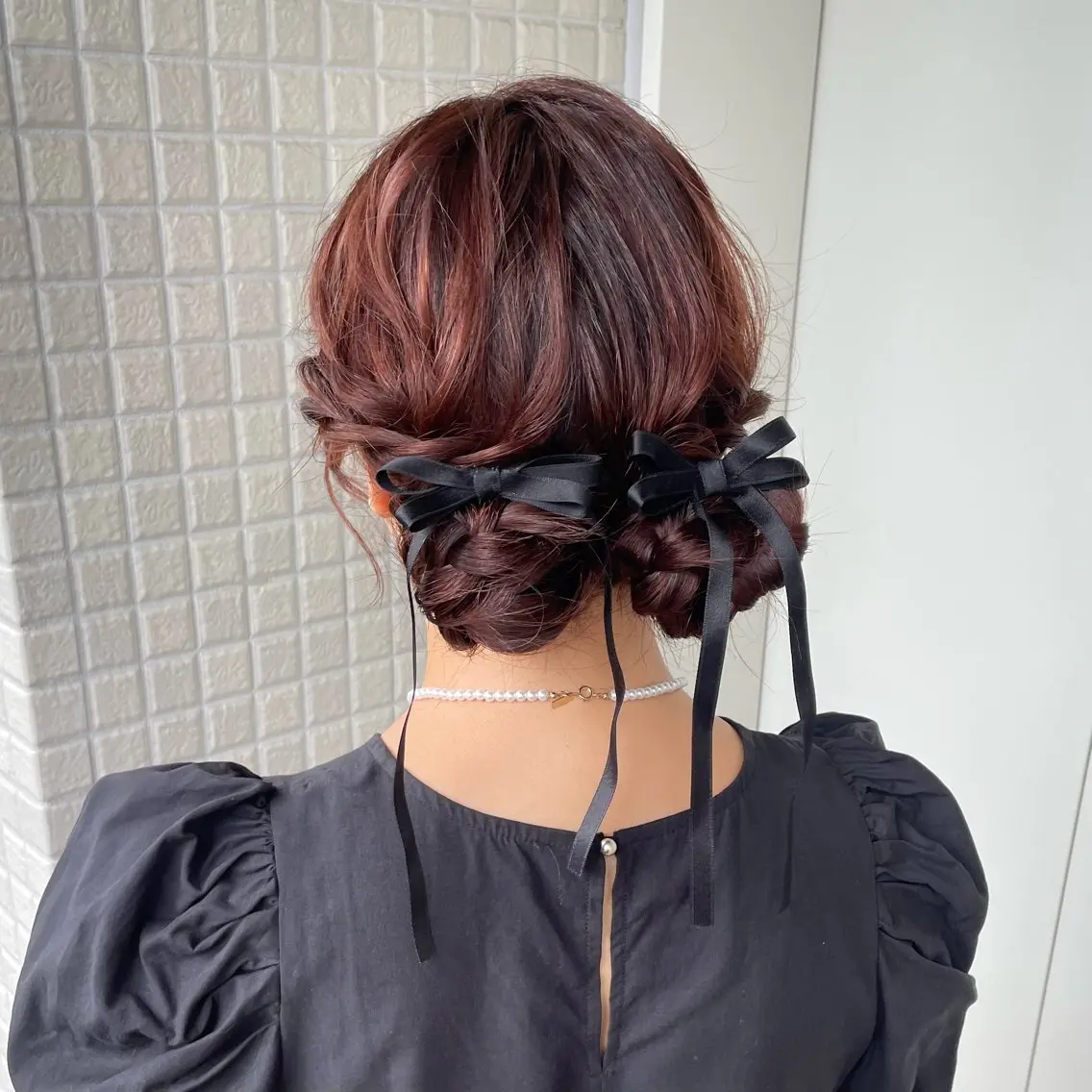 ヘアアレンジ ヘアセット 銀座：似合わせカラー オリーブ🫒アレンジのヘアスタイル