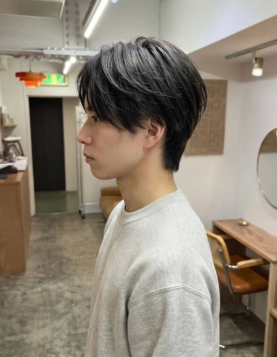 ショート パーマ カット パーマ トリートメント まさとレイヤーカット 透け感カラー/心斎橋のヘアスタイル