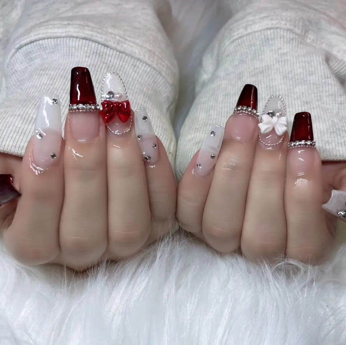 ネイル ガーリー 冬ネイル クリスマス nyan 🎀nail🎀のネイルデザイン
