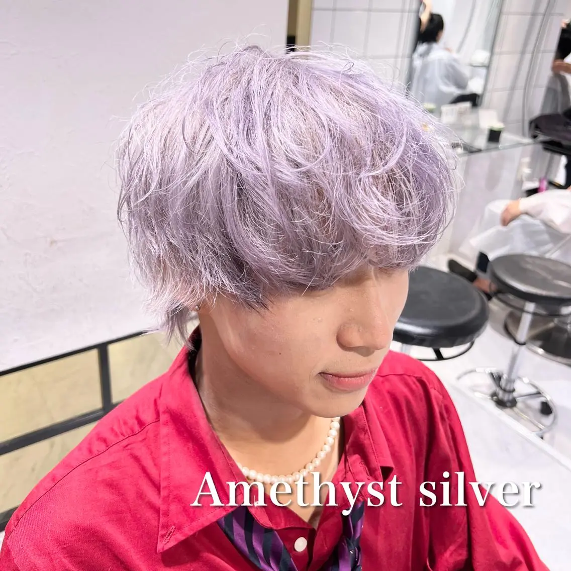 ショート カラー パーマ ヘアアレンジ メンズ ヘアカラー 🔥札幌No.1🥇 パーマ特化美容師🔥のヘアスタイル