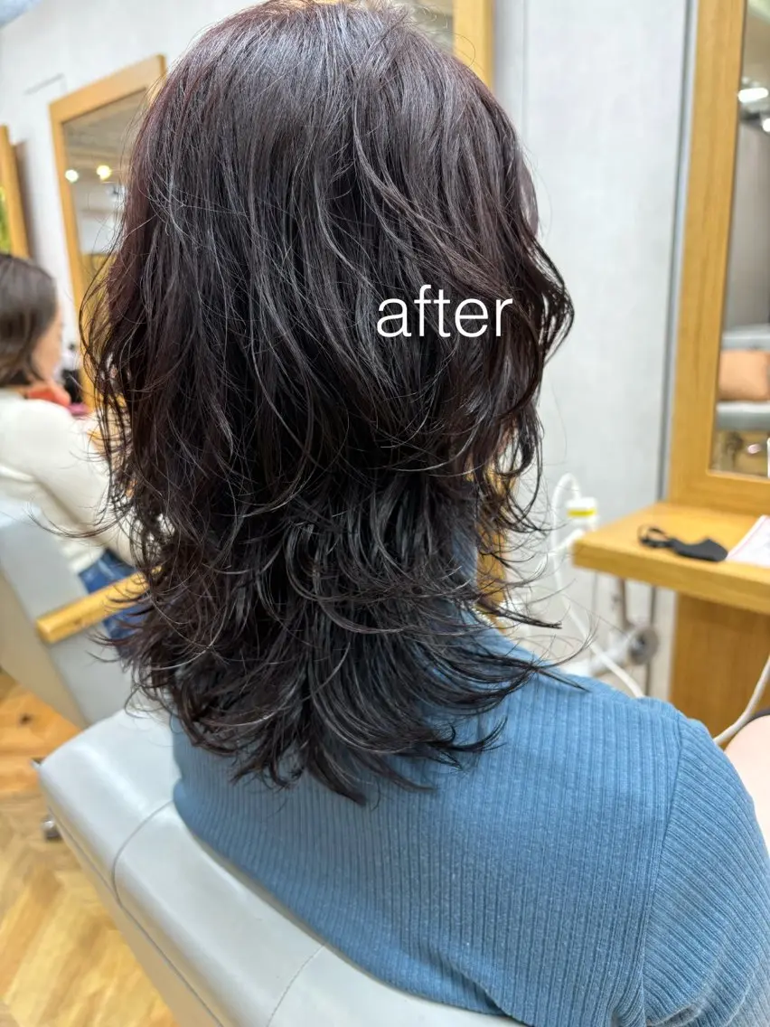 ミディアム パーマ ミディアムパーマ カット パーマ ボブ/ミディアム 親しみやすさ/さくらのヘアスタイル