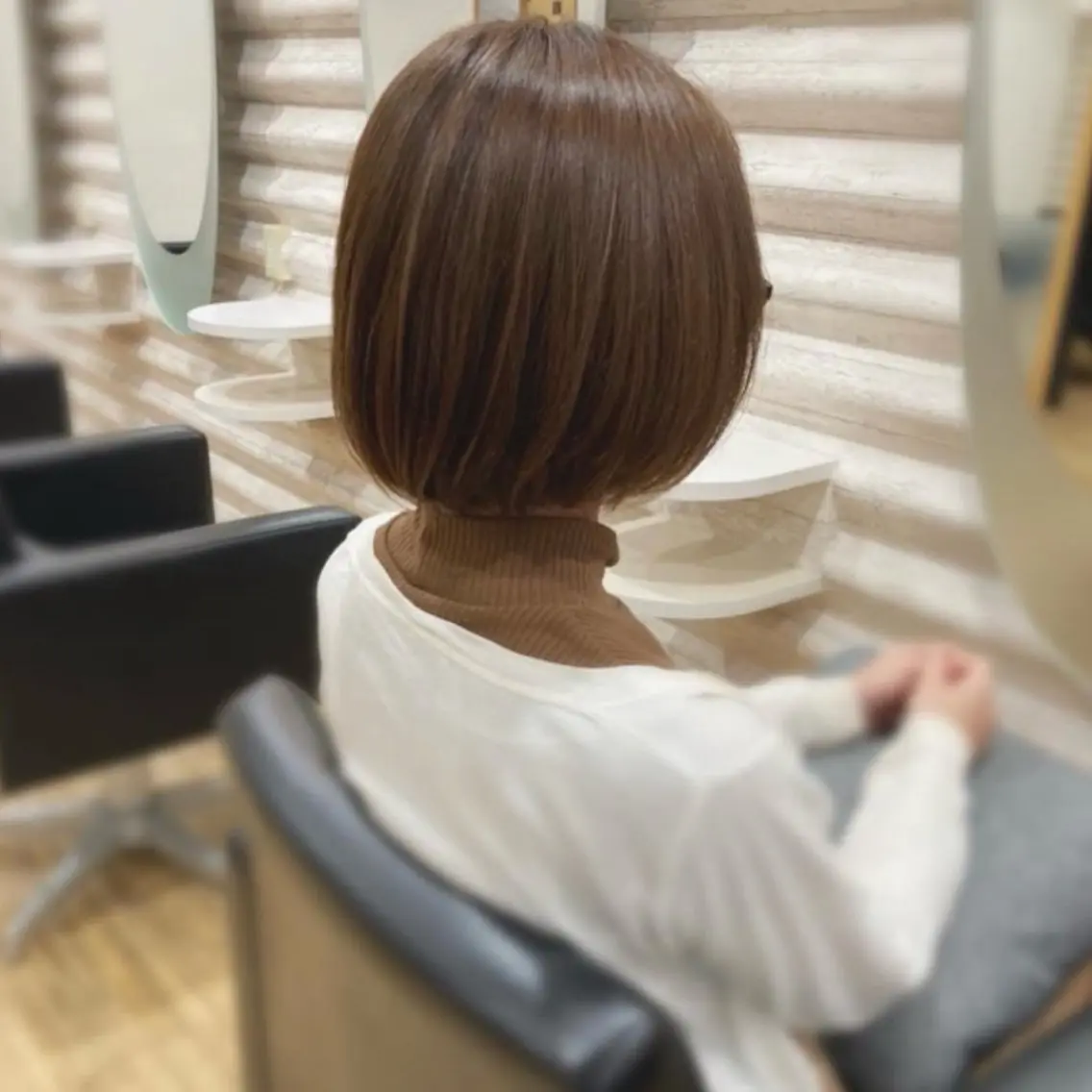 ミディアム カラー 髪質改善 カット トリートメント KON|ごまかさない 艶。酸熱×精密カットのヘアスタイル