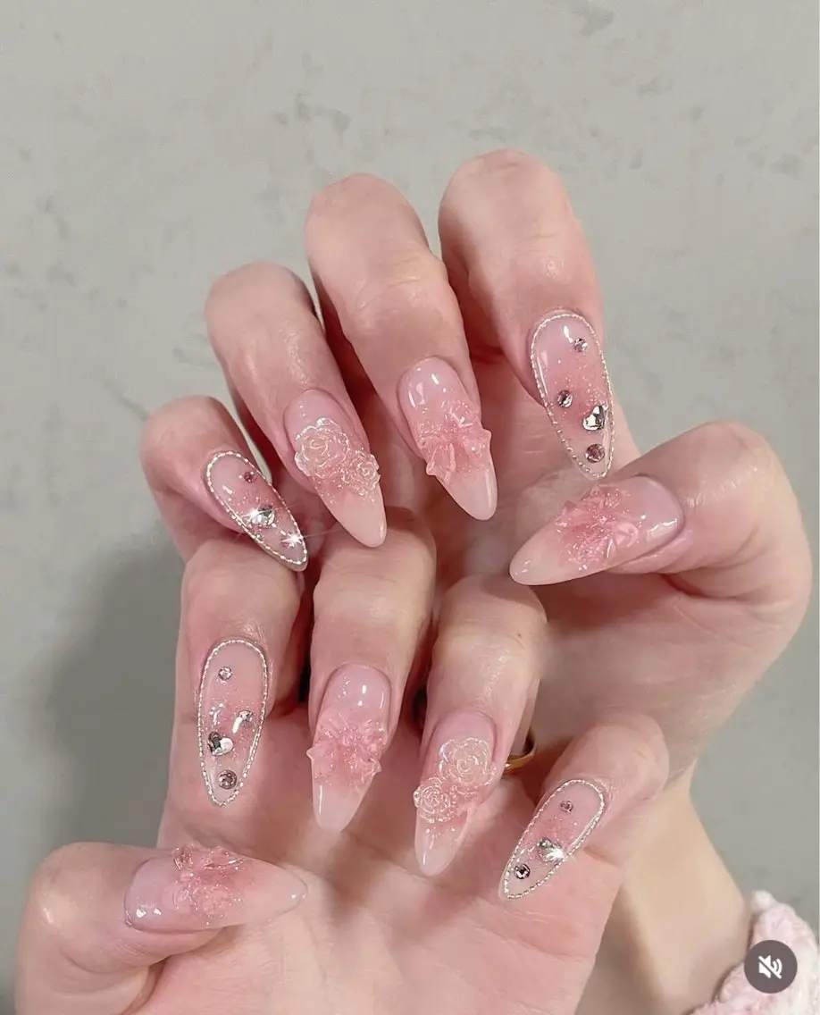 ネイル アートネイル ボルドー フレンチネイル ジェルネイル 氷ネイル・うるうるネイル ハンドネイル Julie Nail Rinのネイルデザイン