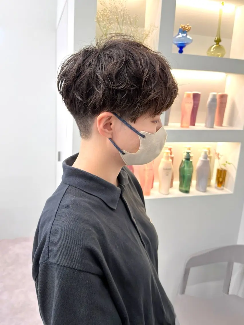 ショート パーマ ショートヘア カット パーマ トリートメント 挟間 直人のヘアスタイル