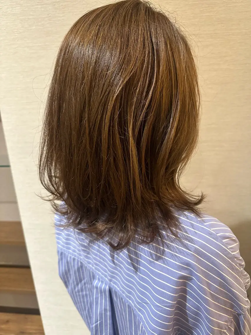 透明感抜群⋆˙⟡イルミナカラー+ブロー+𝗔𝘂𝗷𝘂𝗮 3Step Tr+炭酸☆の写真