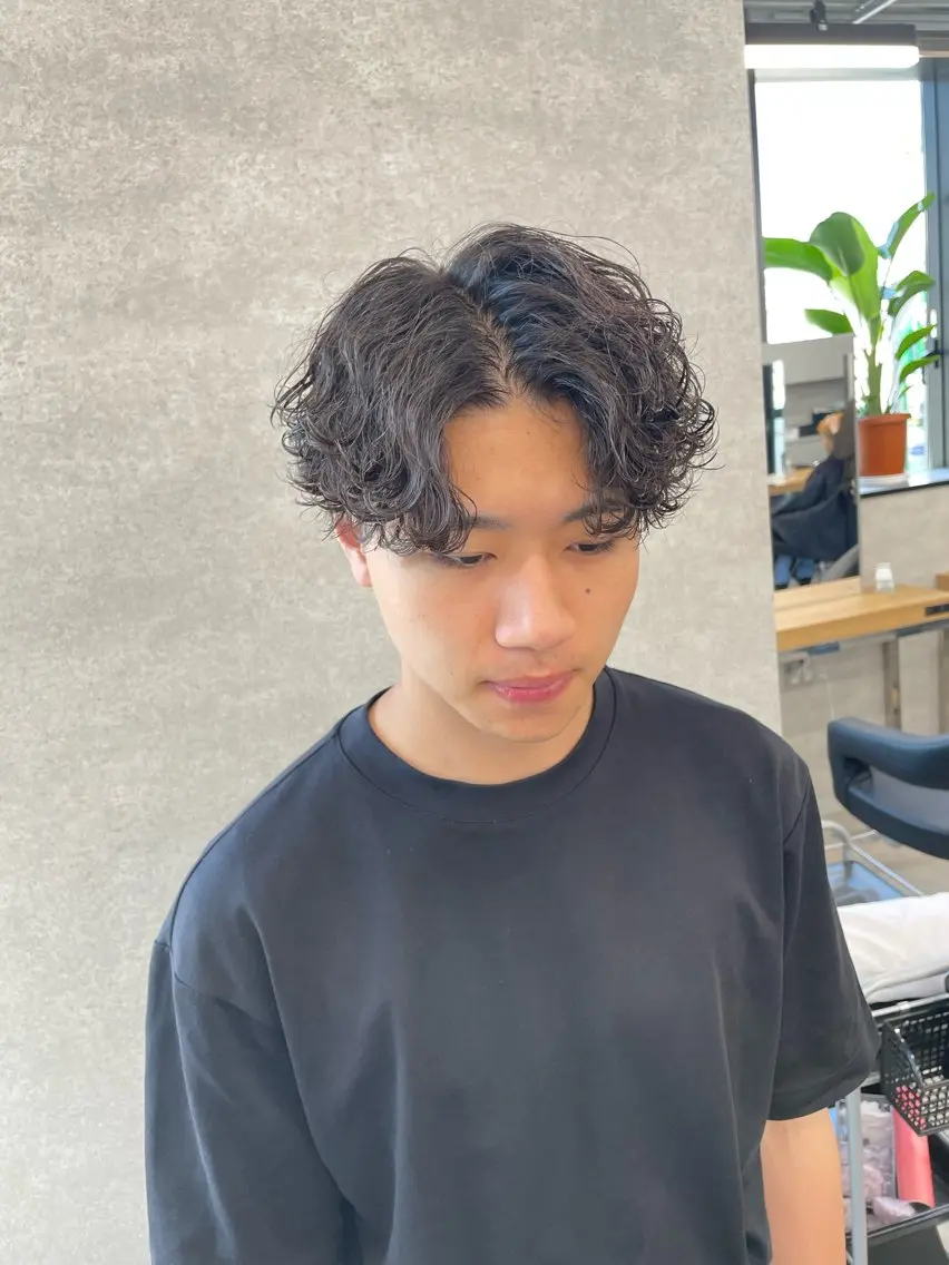 パーマ メンズ カット パーマ トリートメント ヘッドスパ ヘアセット イケメン製造機 🔥上原沙羅🔥のヘアスタイル