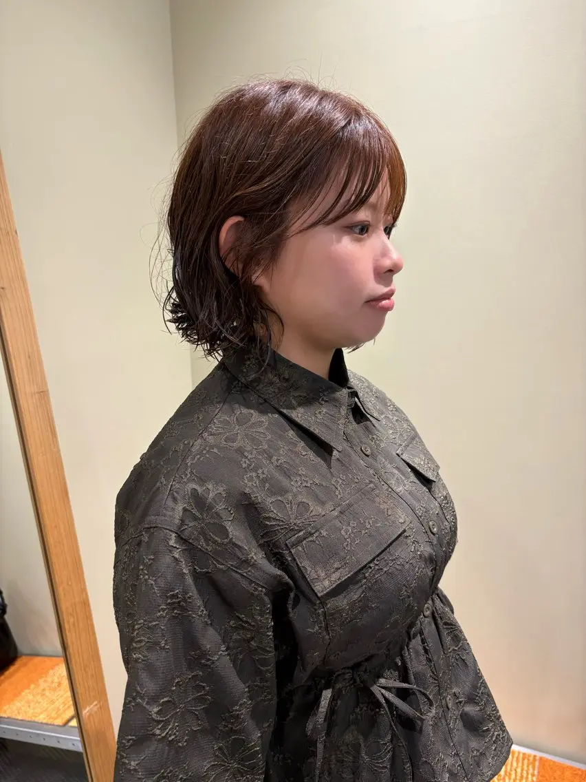 ショート パーマ ボブ カット パーマ 森住 優香のヘアスタイル