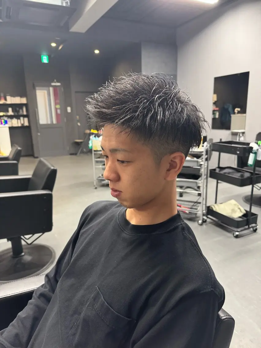 ショート メンズ アップバング 原田 尚満 メンズヘア特化のヘアスタイル
