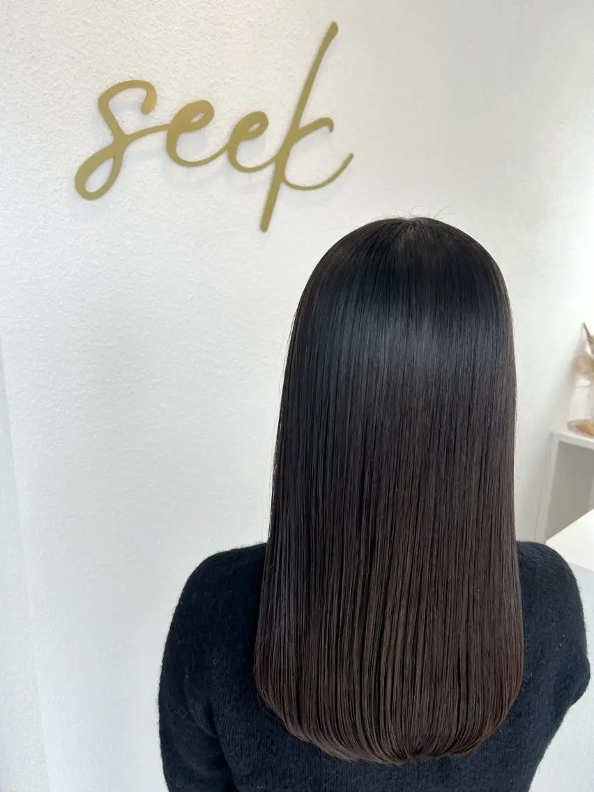 セミロング 名古 俊一のヘアスタイル