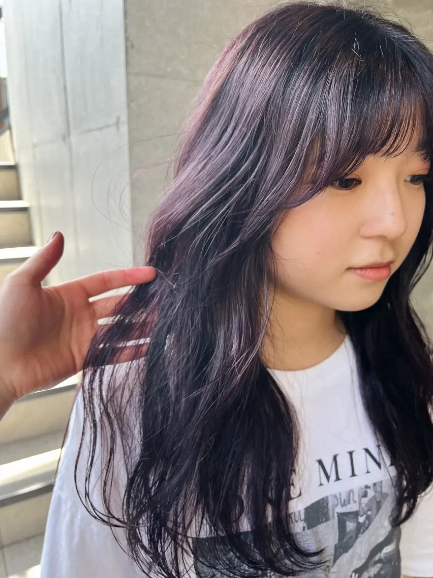 カラー ブリーチ 暖色/パーマ 🌼クニトウメイのヘアスタイル