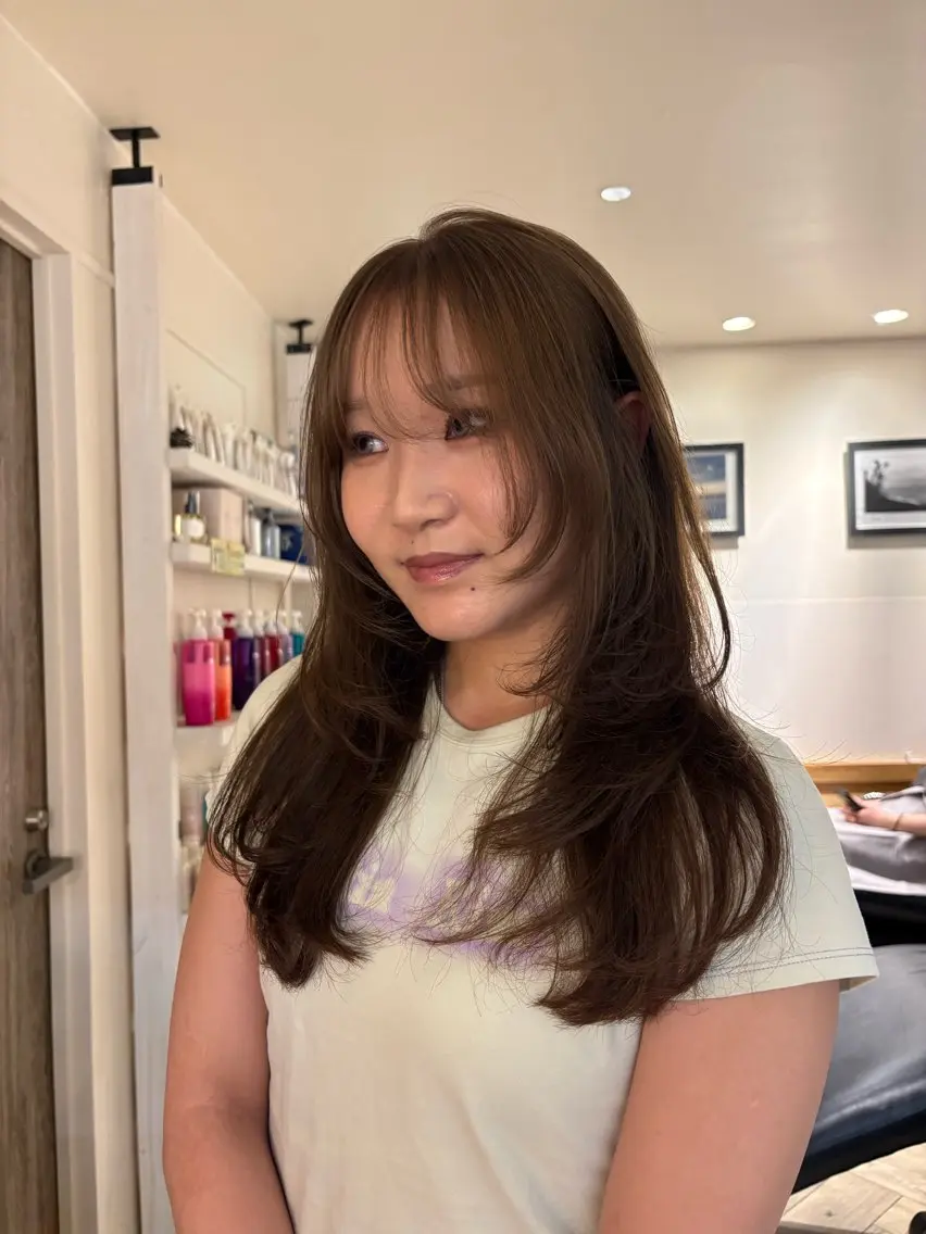 ロング ヘアカラー 透明感カラー 🧚♂️さえのヘアスタイル