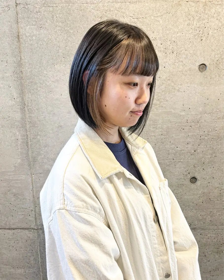 ショート カラー ベージュカラー ブリーチ 後藤紗英/髪質改善 /オリーブベージュのヘアスタイル