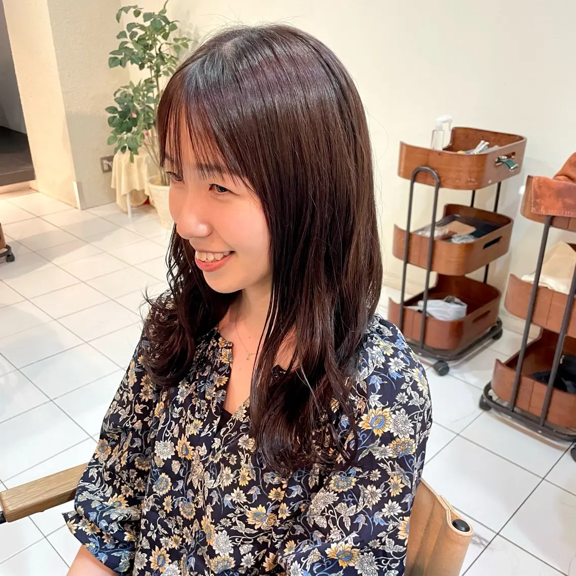 セミロング カラー ブラウンカラー ダークブラウン 透明感カラー/ 寺田千雅子のヘアスタイル